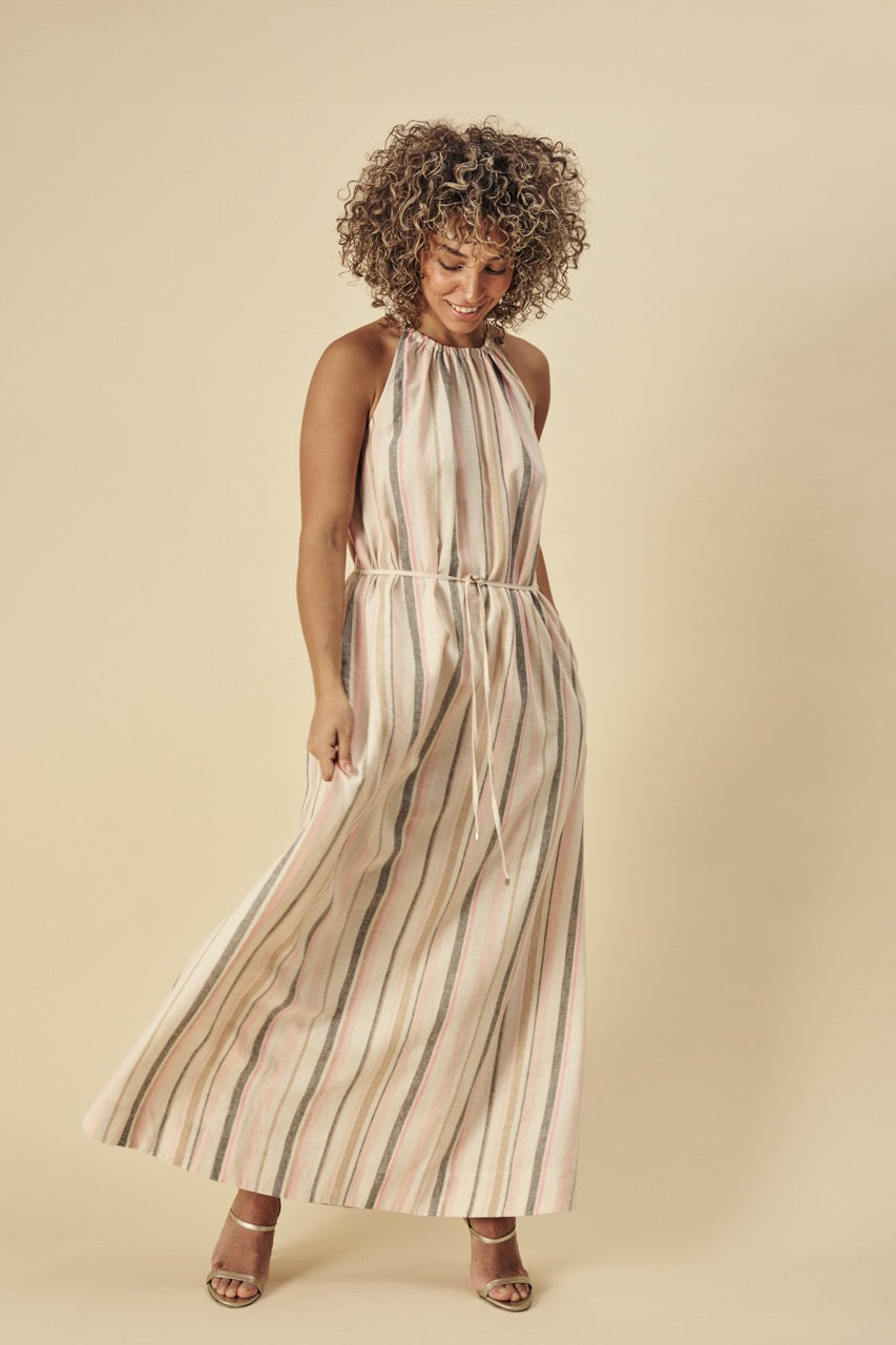 Adene Lino Dress Impatiens Pink