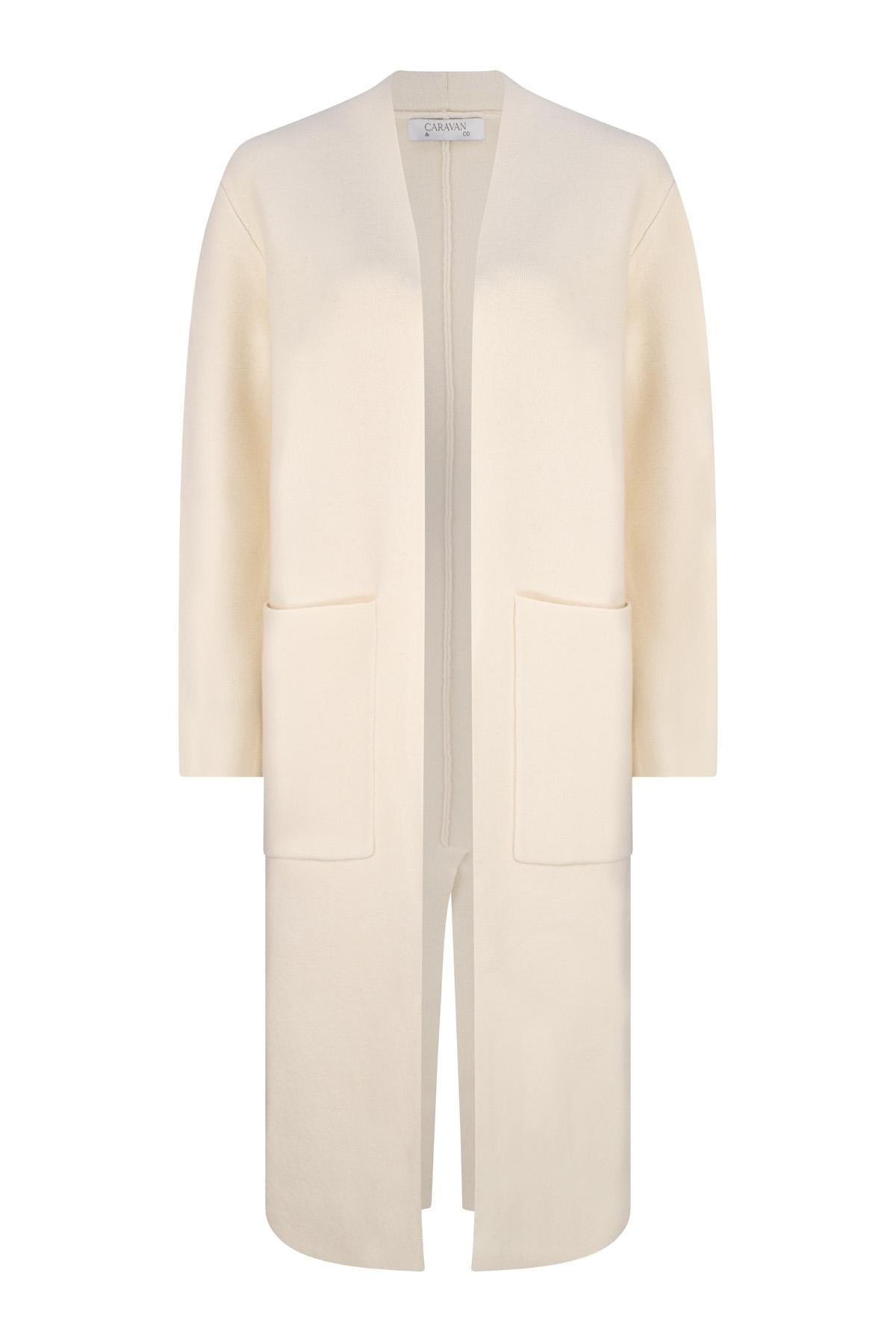 Longline Solid Cardigan Alabaster