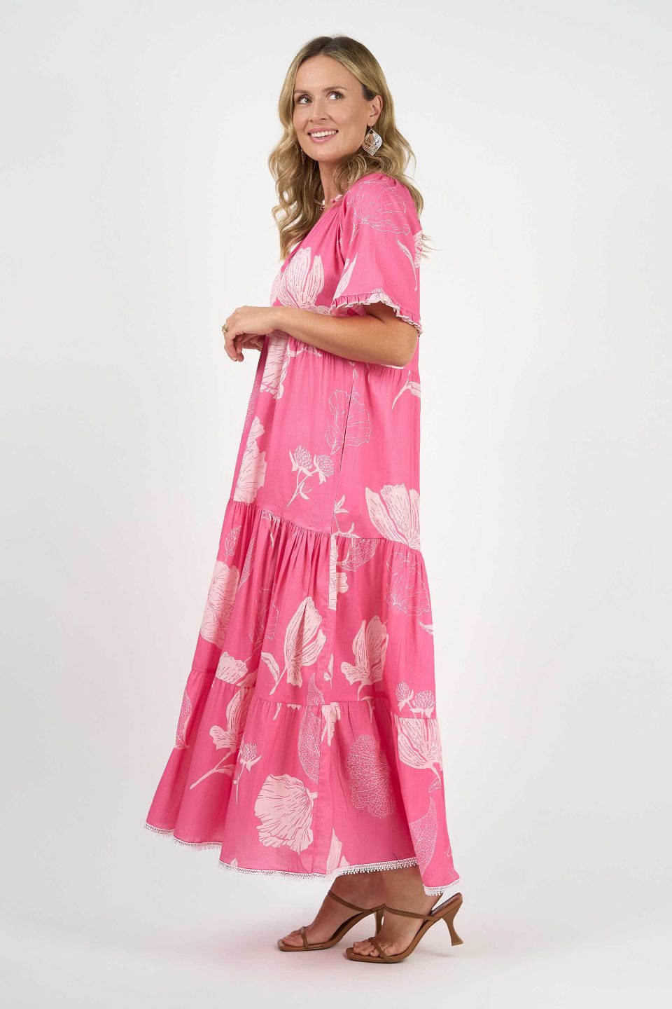 Amisha Short Sleeve Petal Print