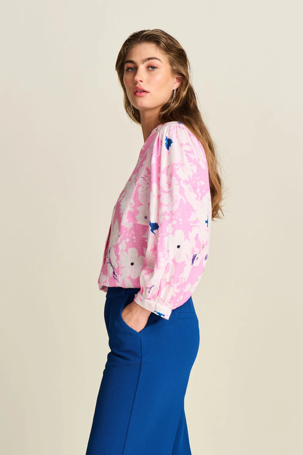 Blouse Lilies Pink