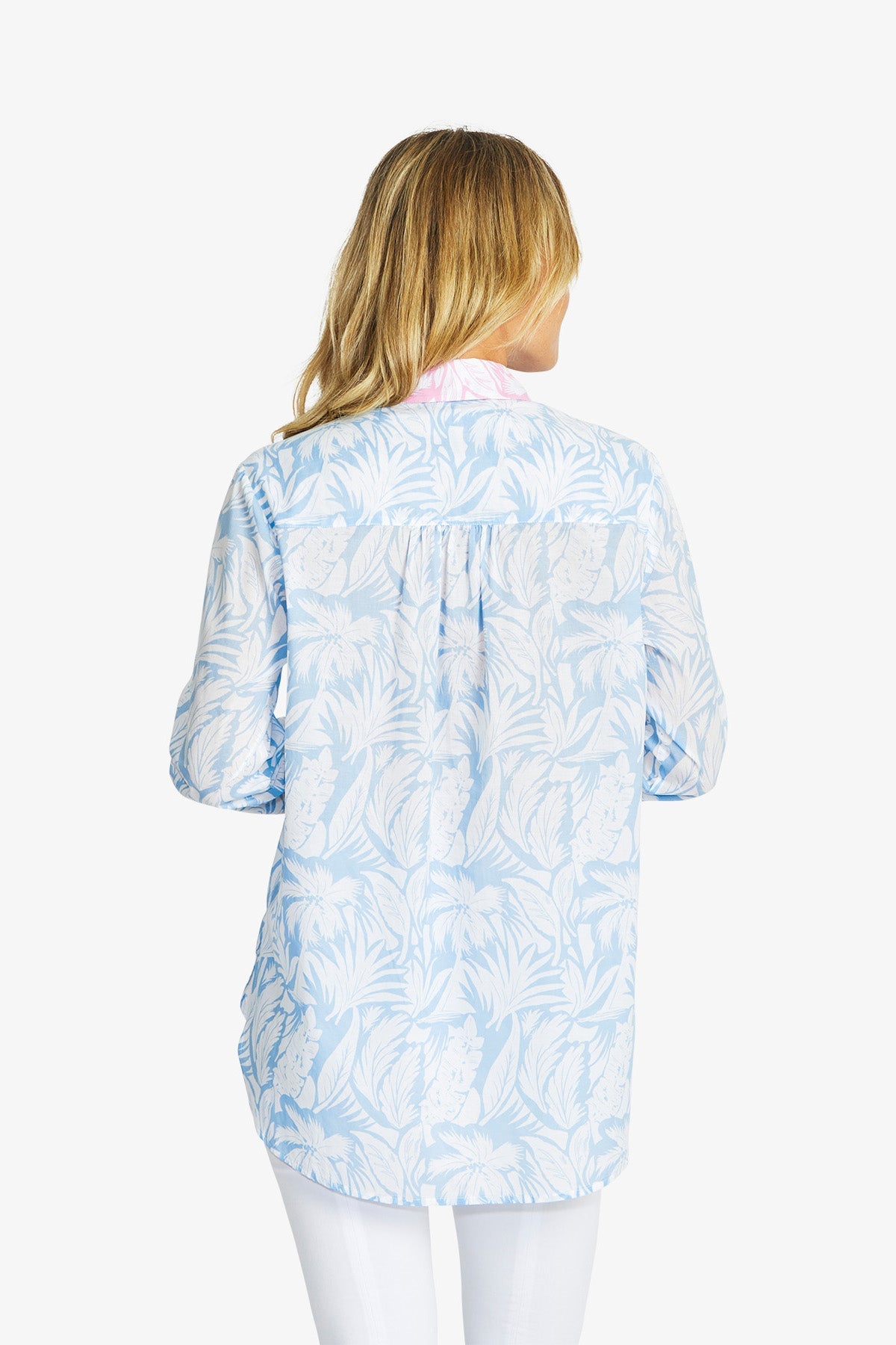 Gigi Contrast Shirt Nordic/White