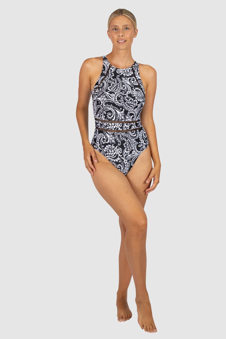 Santa Cruz High Neck One Piece Black