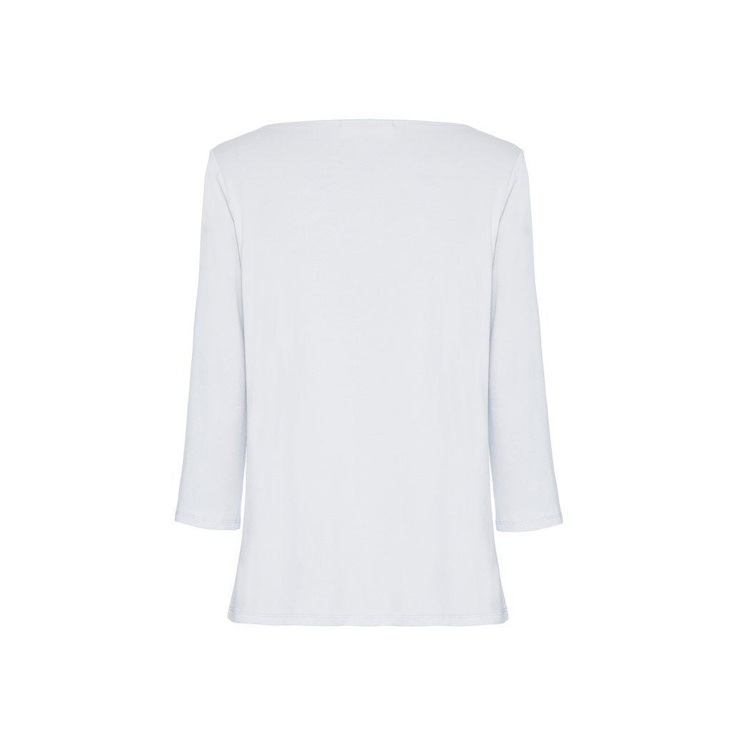Relaxed Boat Neck White