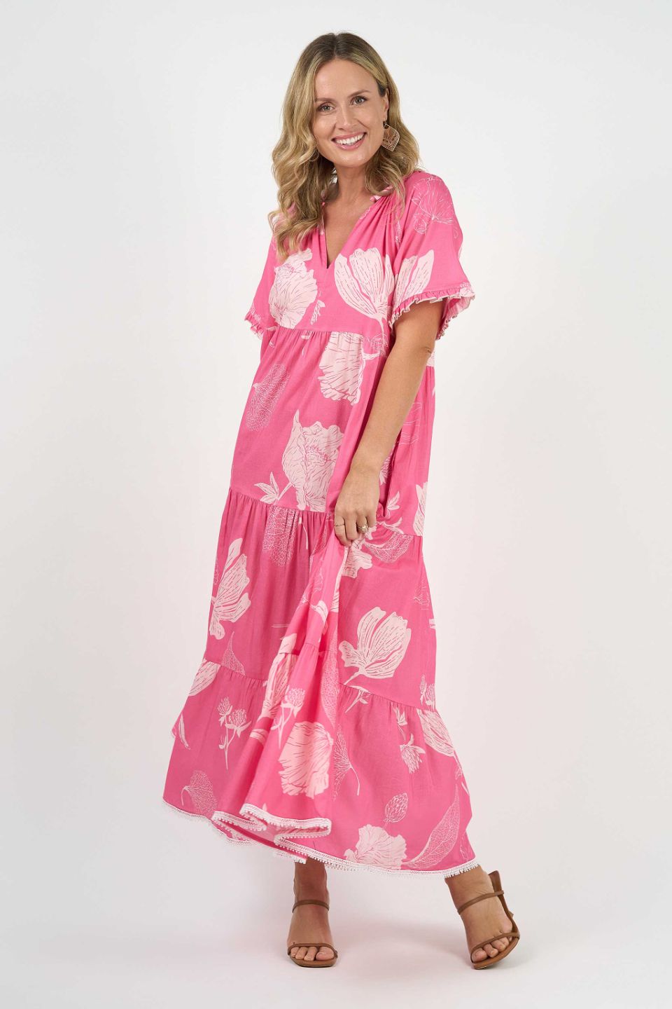 Amisha Short Sleeve Petal Print