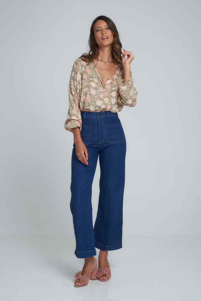 Ginger Shirt Peach Khaki