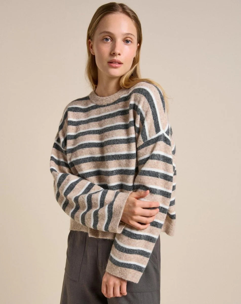 Stripe Otto Knit Latte