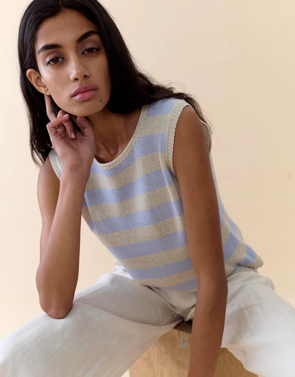 Sia Tank Blue Stripe