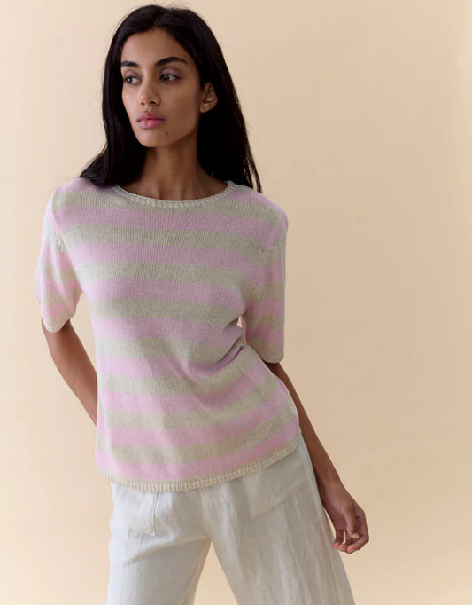 Summer Tee Pink Stripe
