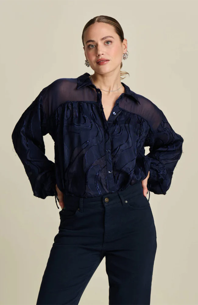 Blouse Jacquard Midnight Blue