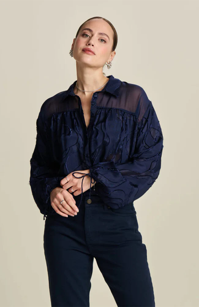Blouse Jacquard Midnight Blue