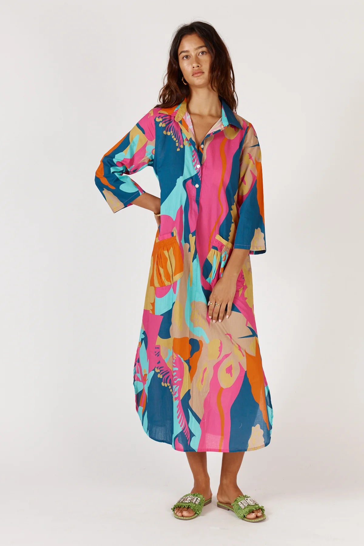 Lotus Bloom Midi Print