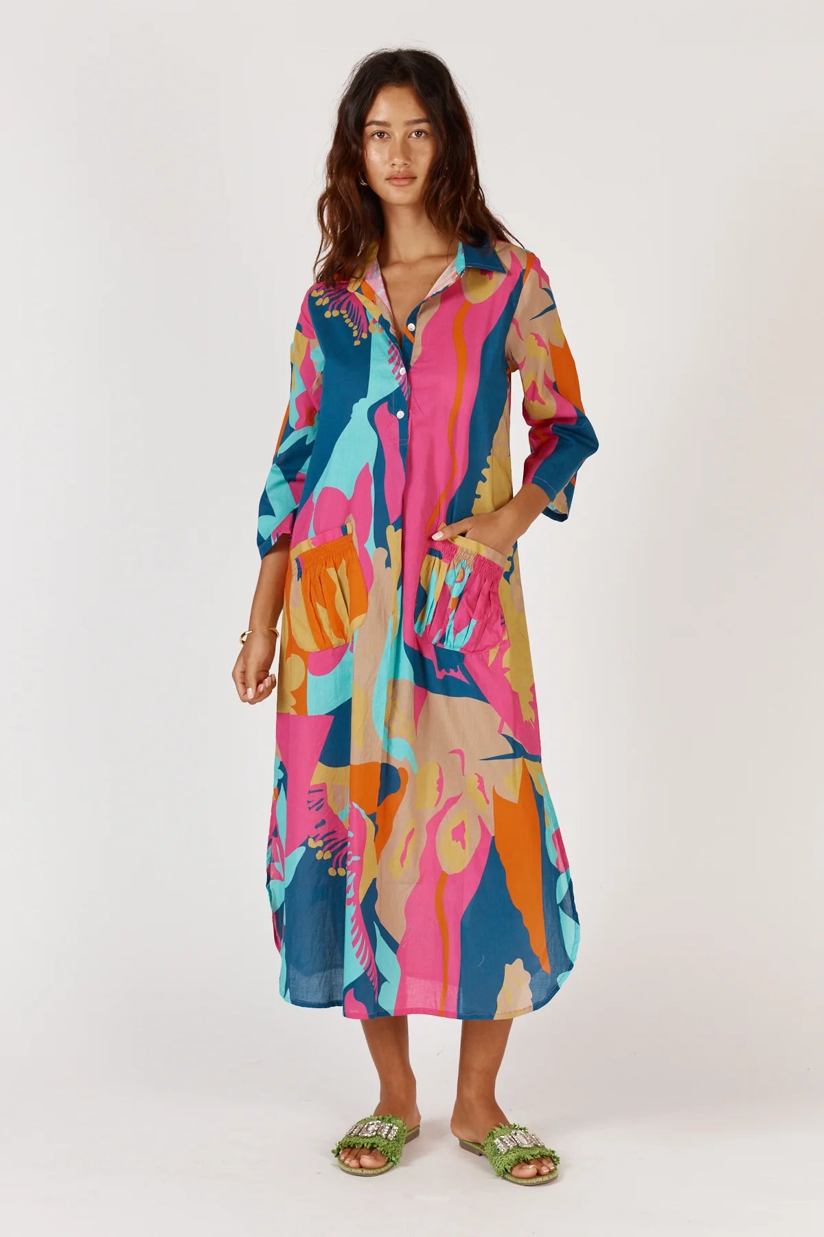 Lotus Bloom Midi Print