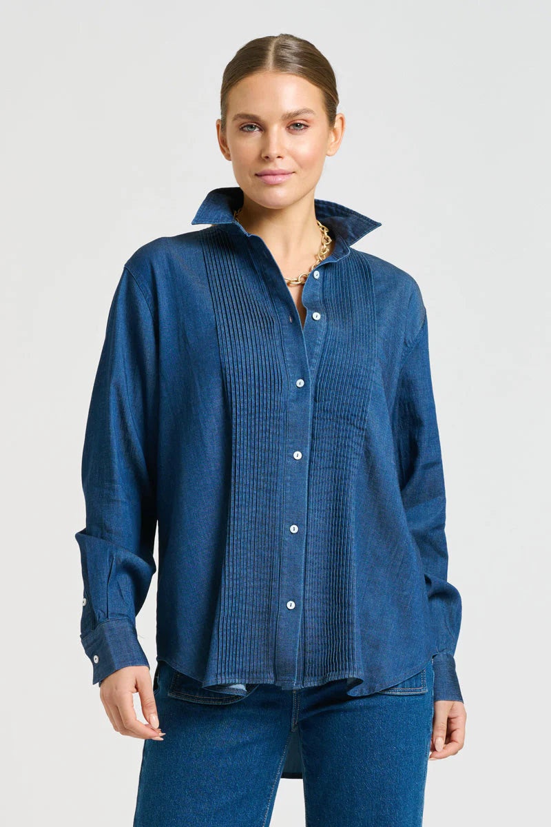 The Penny Shirt Pintuck Denim