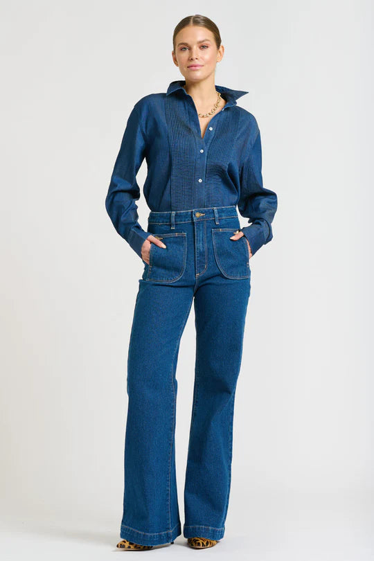 The Penny Shirt Pintuck Denim