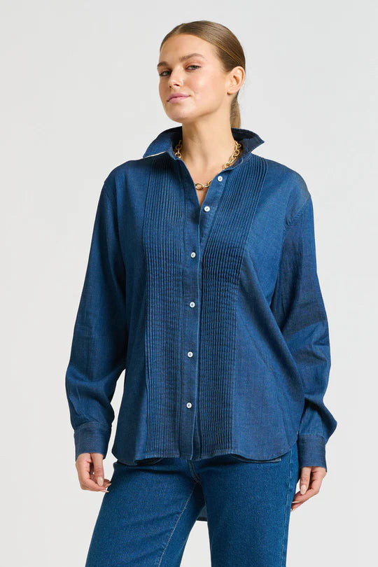 The Penny Shirt Pintuck Denim