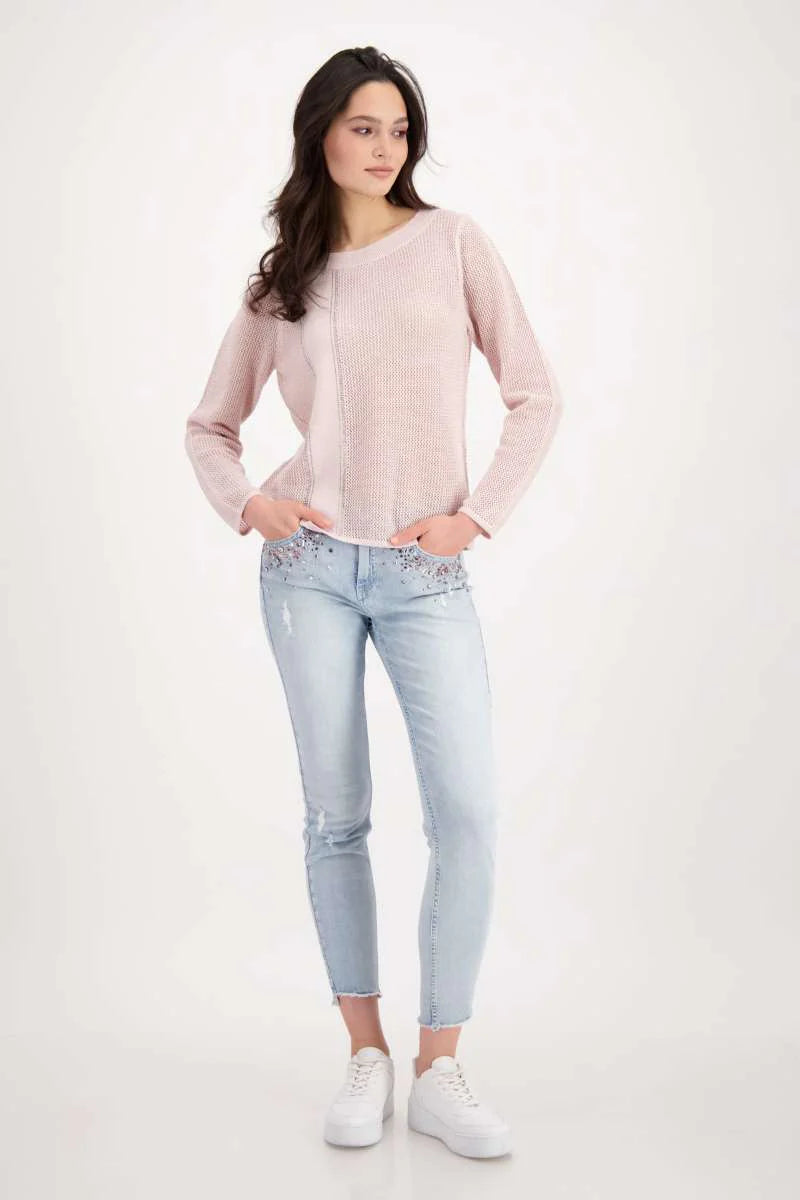 Sweater Ajour Lurex Rose