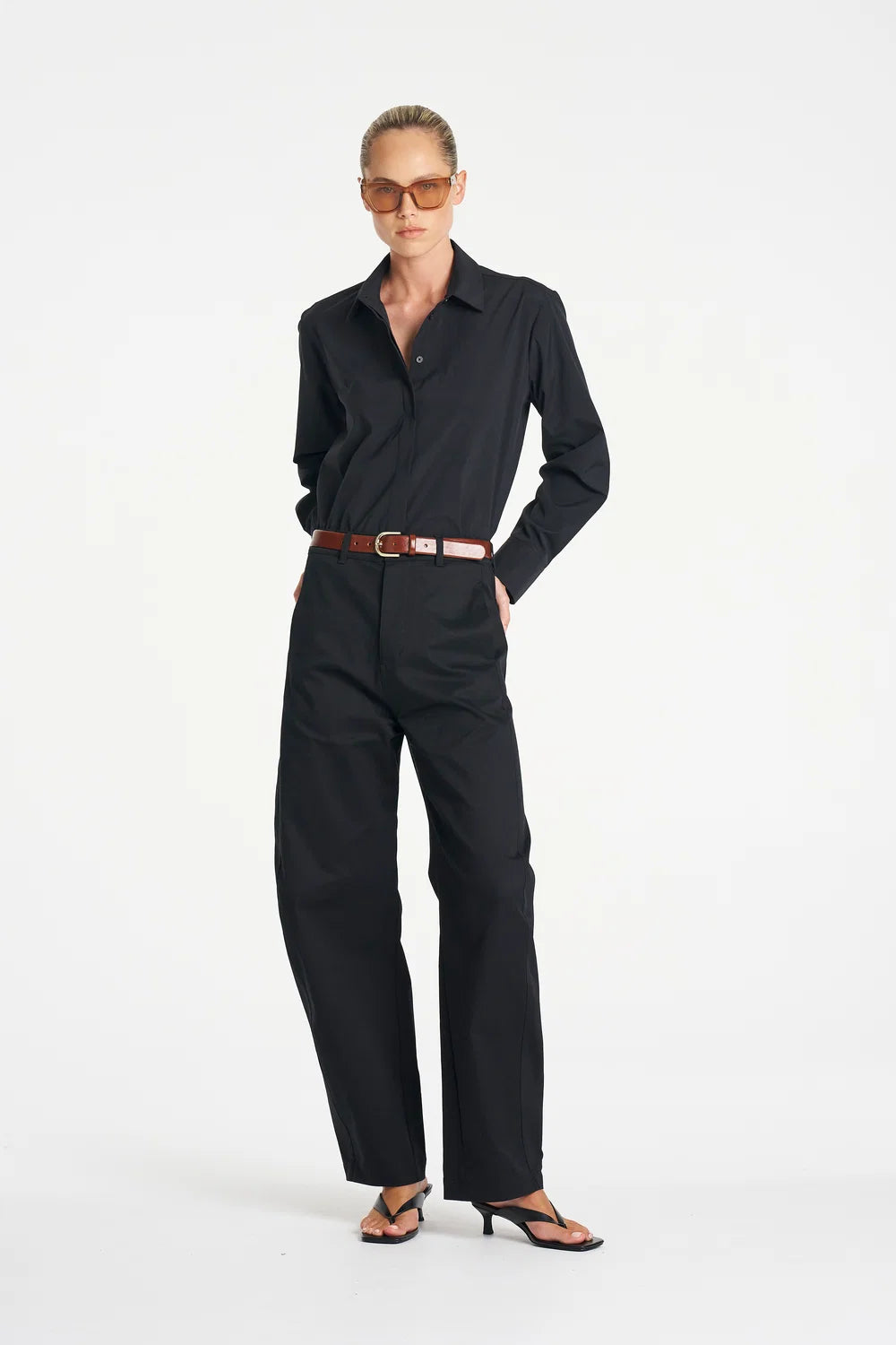 Barrel Leg Pant Gravitene Black