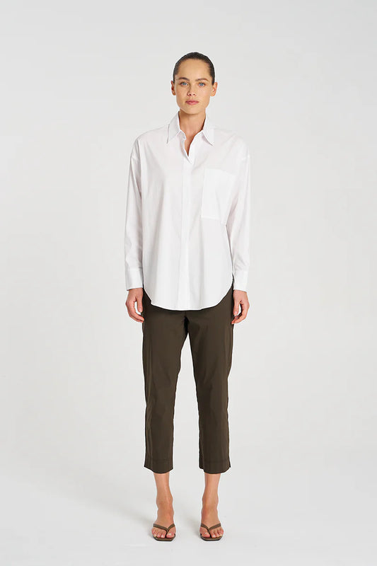 Relaxed Pocket Shirt Microprene White