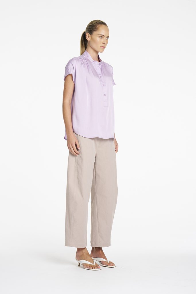 Gathered Shell Organdy Lilac