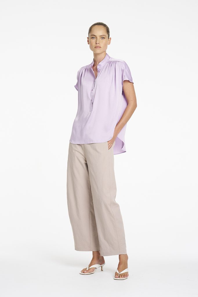 Gathered Shell Organdy Lilac