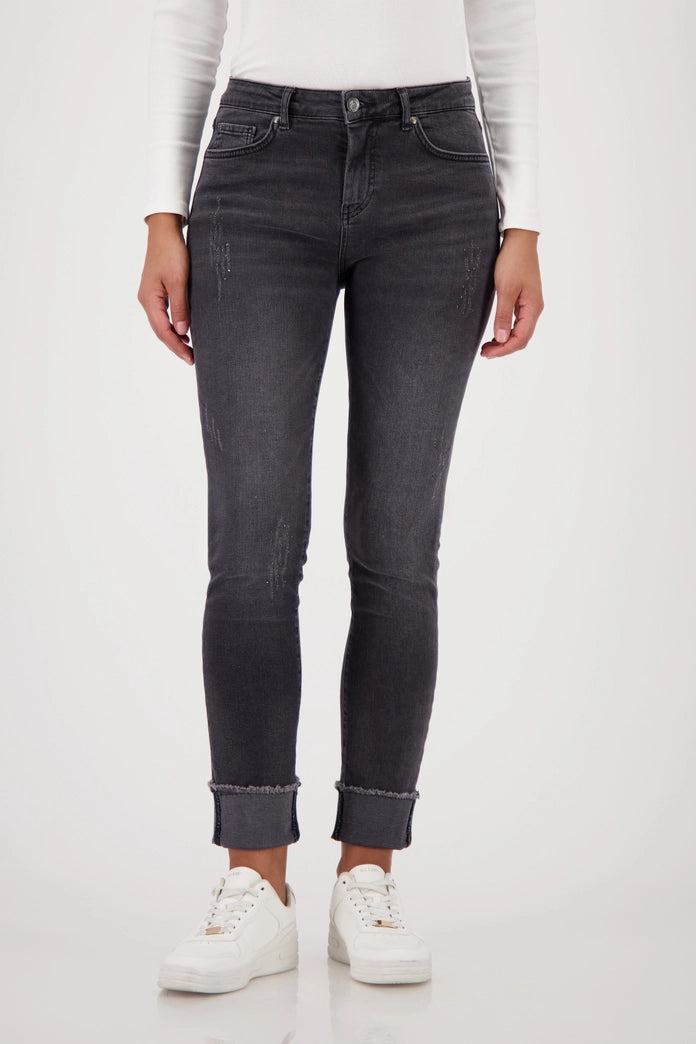 Jeans Pants With Studs Anthra