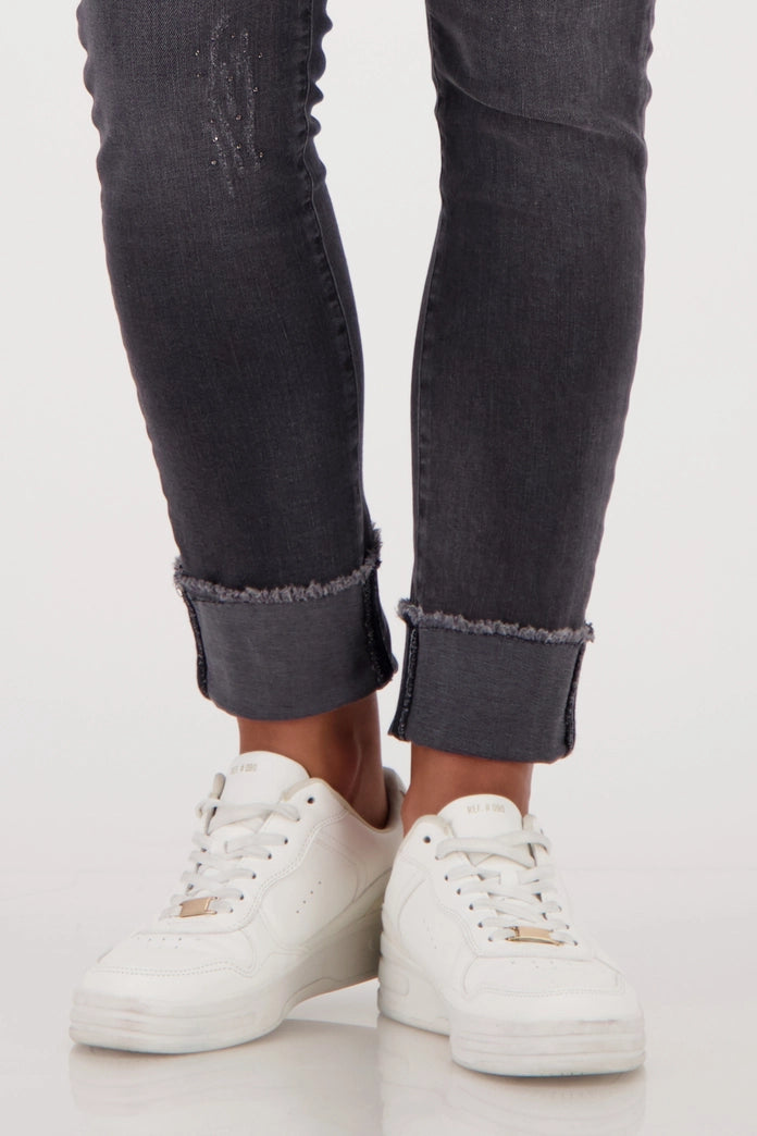 Jeans Pants With Studs Anthra