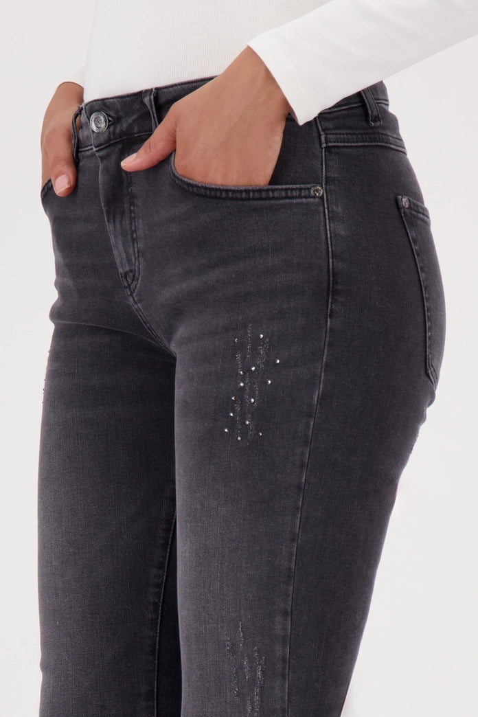 Jeans Pants With Studs Anthra