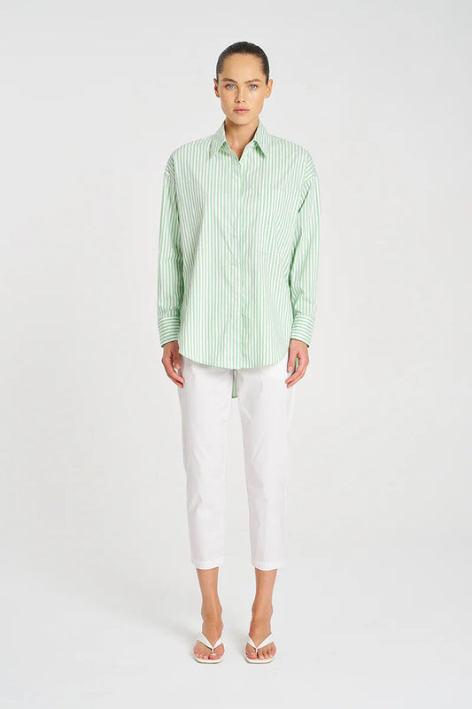 Relaxed Pocket Shirt Stripe Microprene