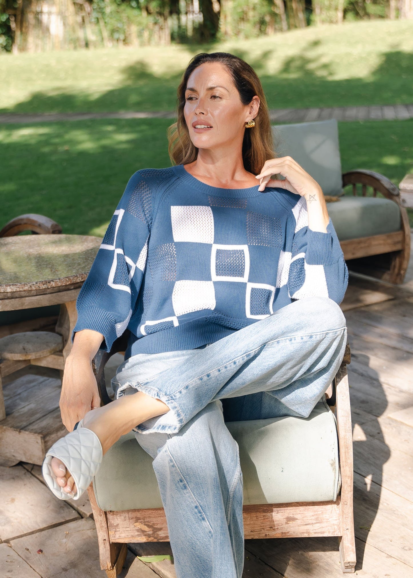 Patch Pointelle Top