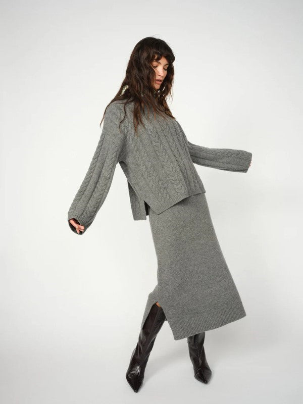 Bryndis Crewneck Knit Mocking Bird