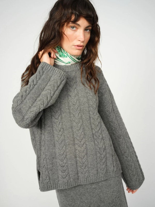 Bryndis Crewneck Knit Mocking Bird