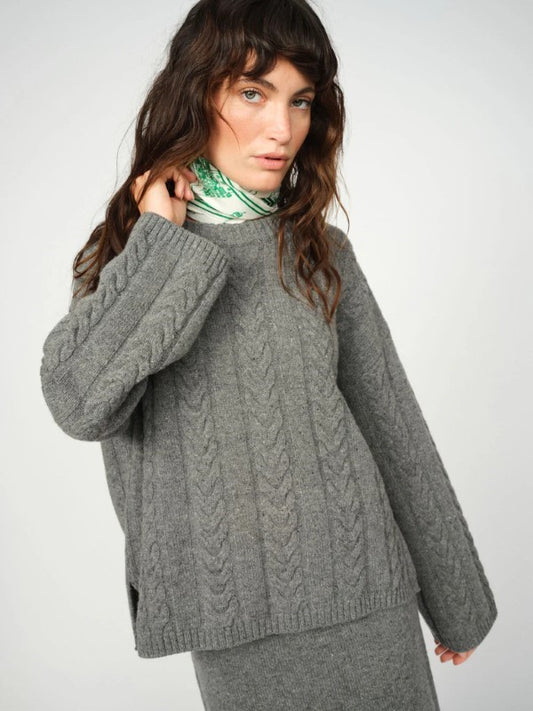 Bryndis Crewneck Knit Mocking Bird