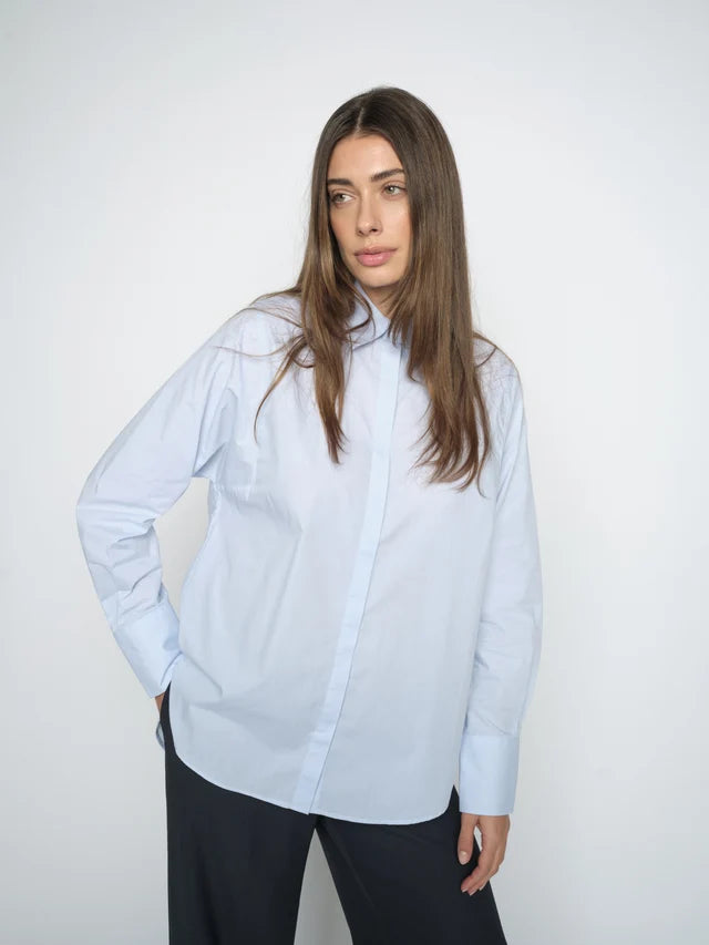 Enola Cotton Shirt Light Blue