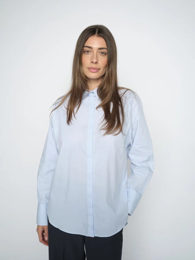 Enola Cotton Shirt Light Blue