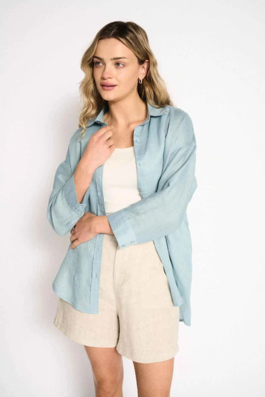LL Boyfriend Shirt Aqua Haze