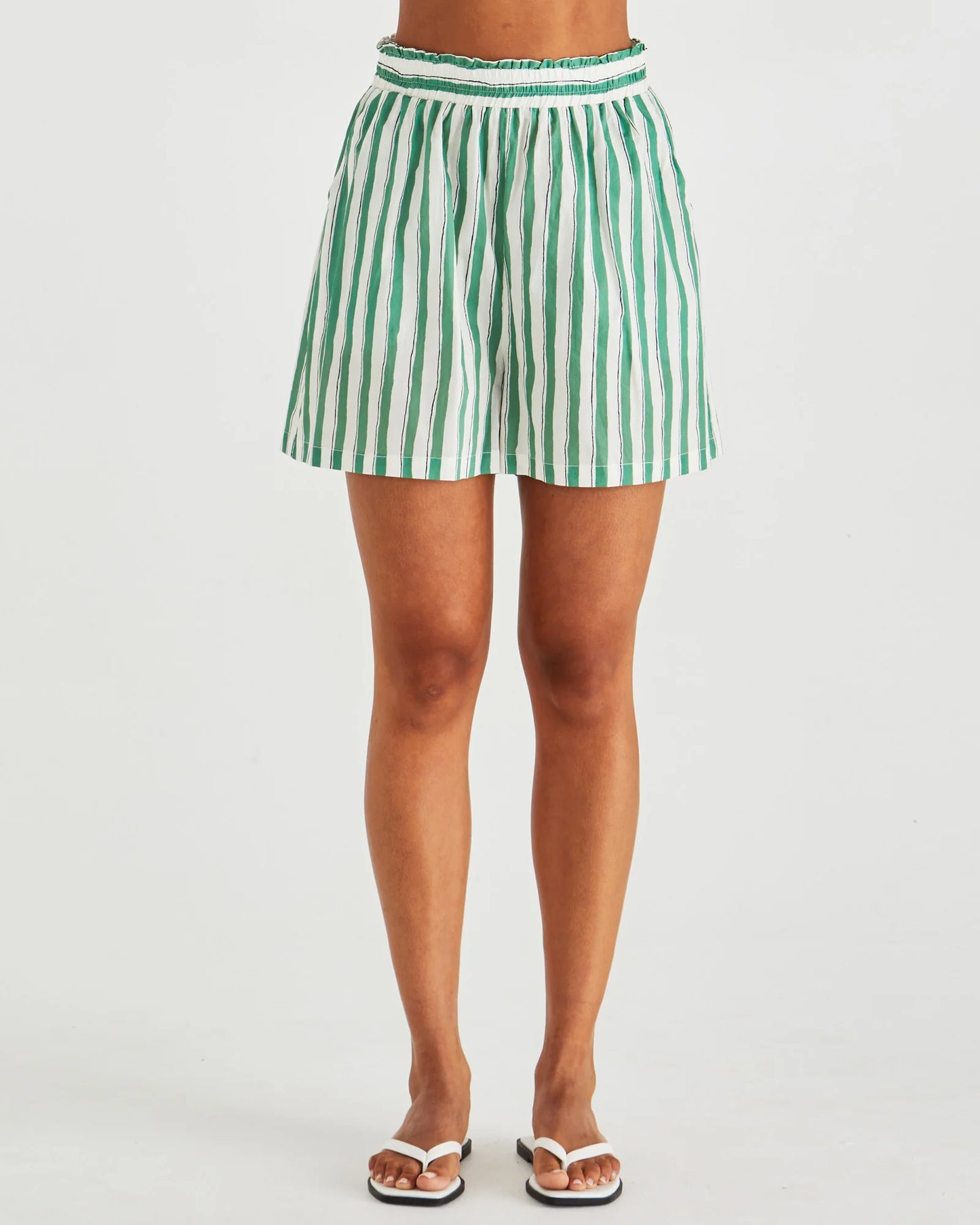 Seraphina Short Green Stripe