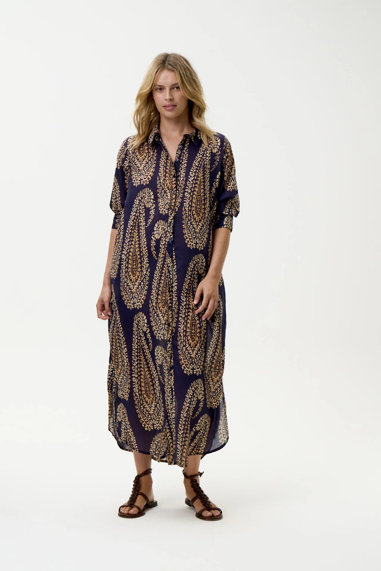 Provence Daisy Navy Paisley