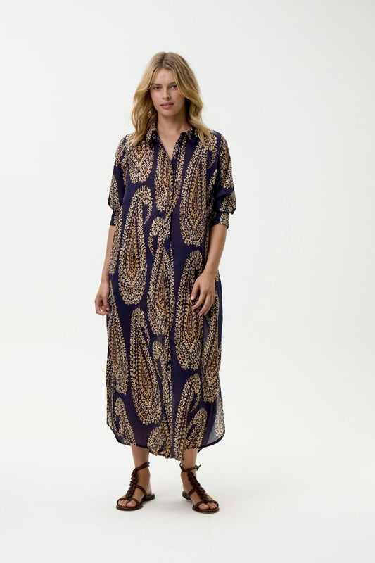 Provence Daisy Navy Paisley