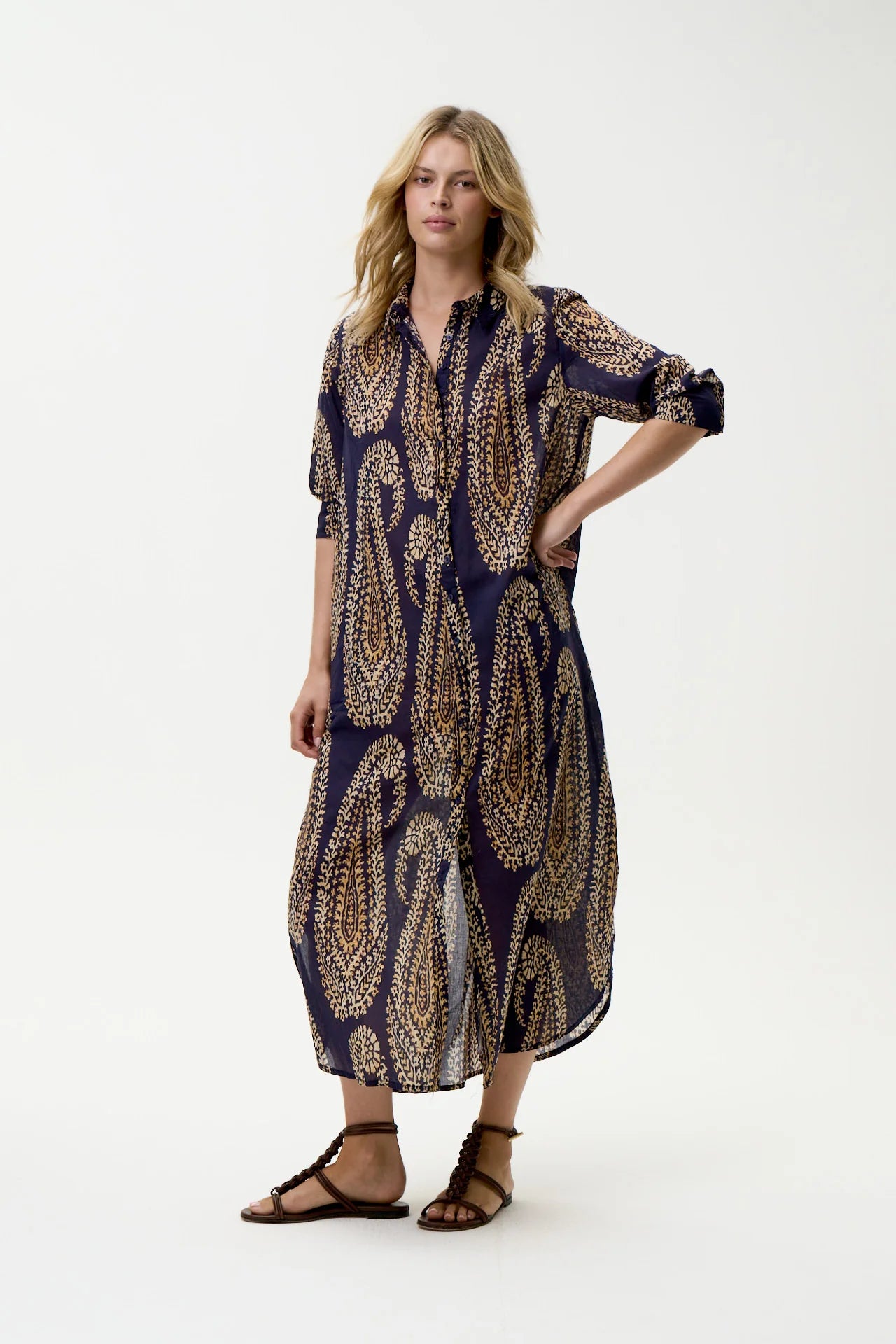 Provence Daisy Navy Paisley