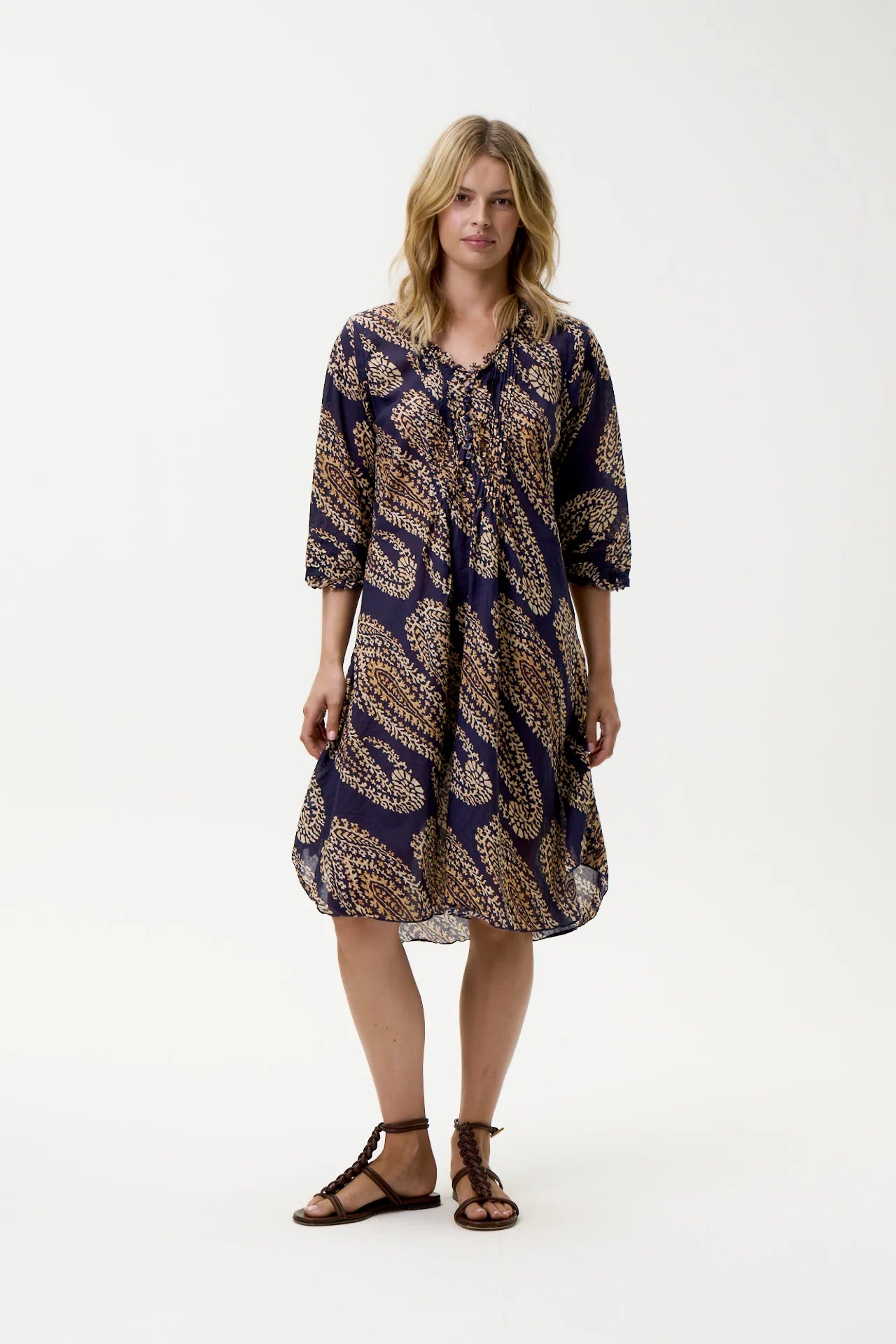 Provence Middy Poppy Navy Paisley