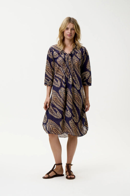 Provence Middy Poppy Navy Paisley