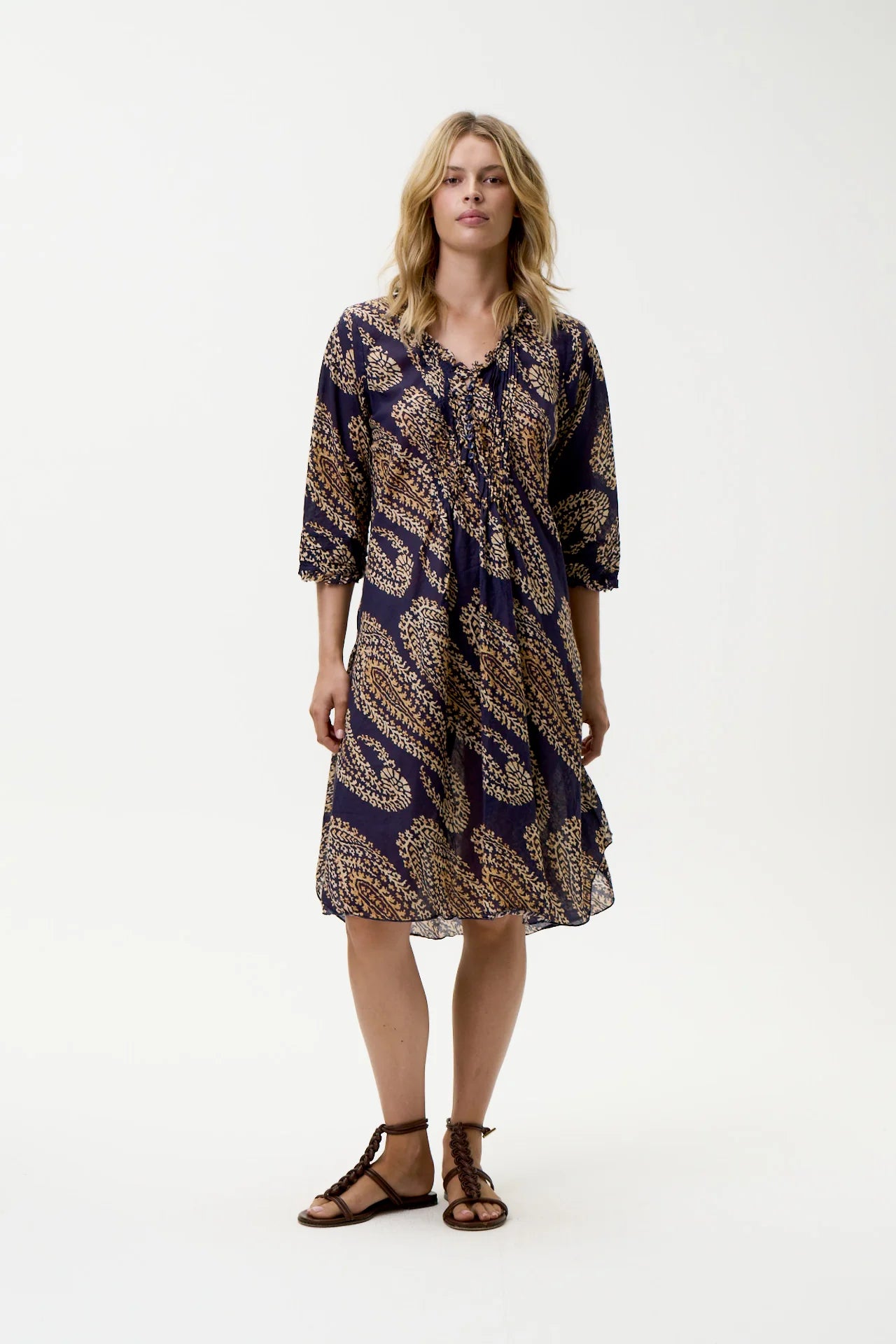 Provence Middy Poppy Navy Paisley
