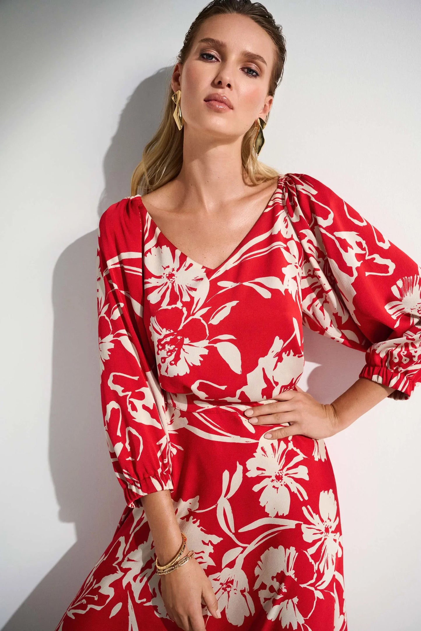 Sicilian Spring Satin Top Floral Print