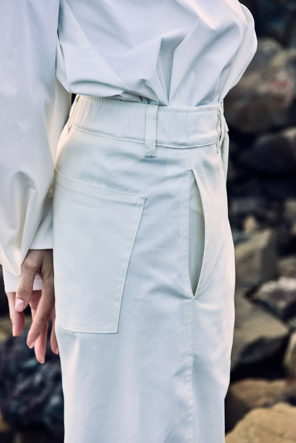 Barrel Leg Pant Gravitene Ivory