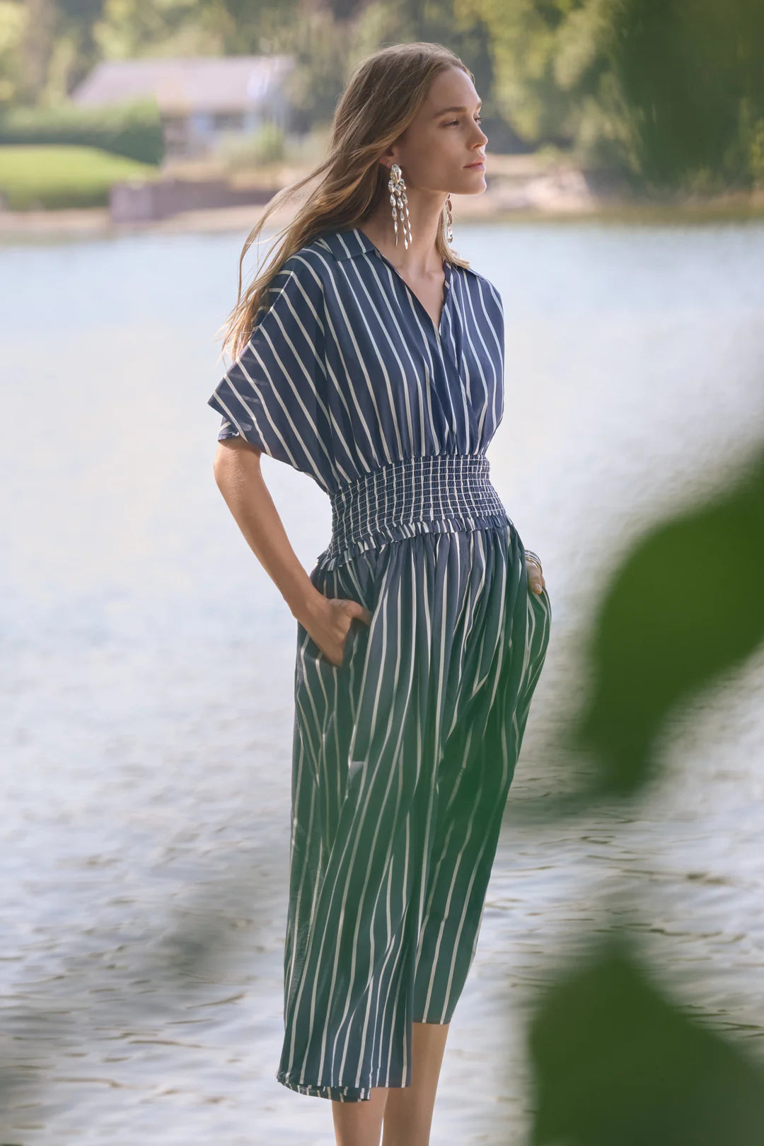 262912 Dress Blue White