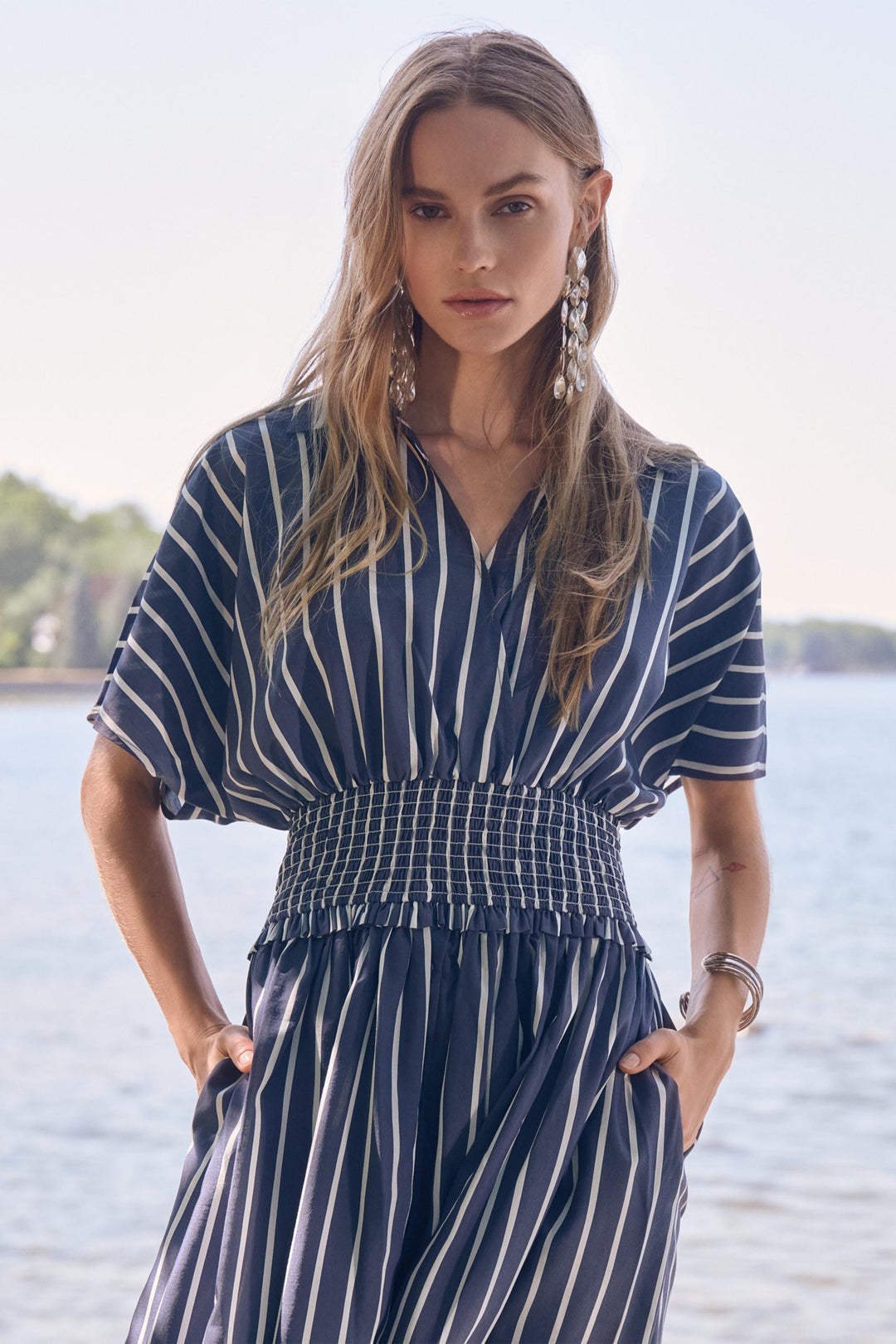 262912 Dress Blue White