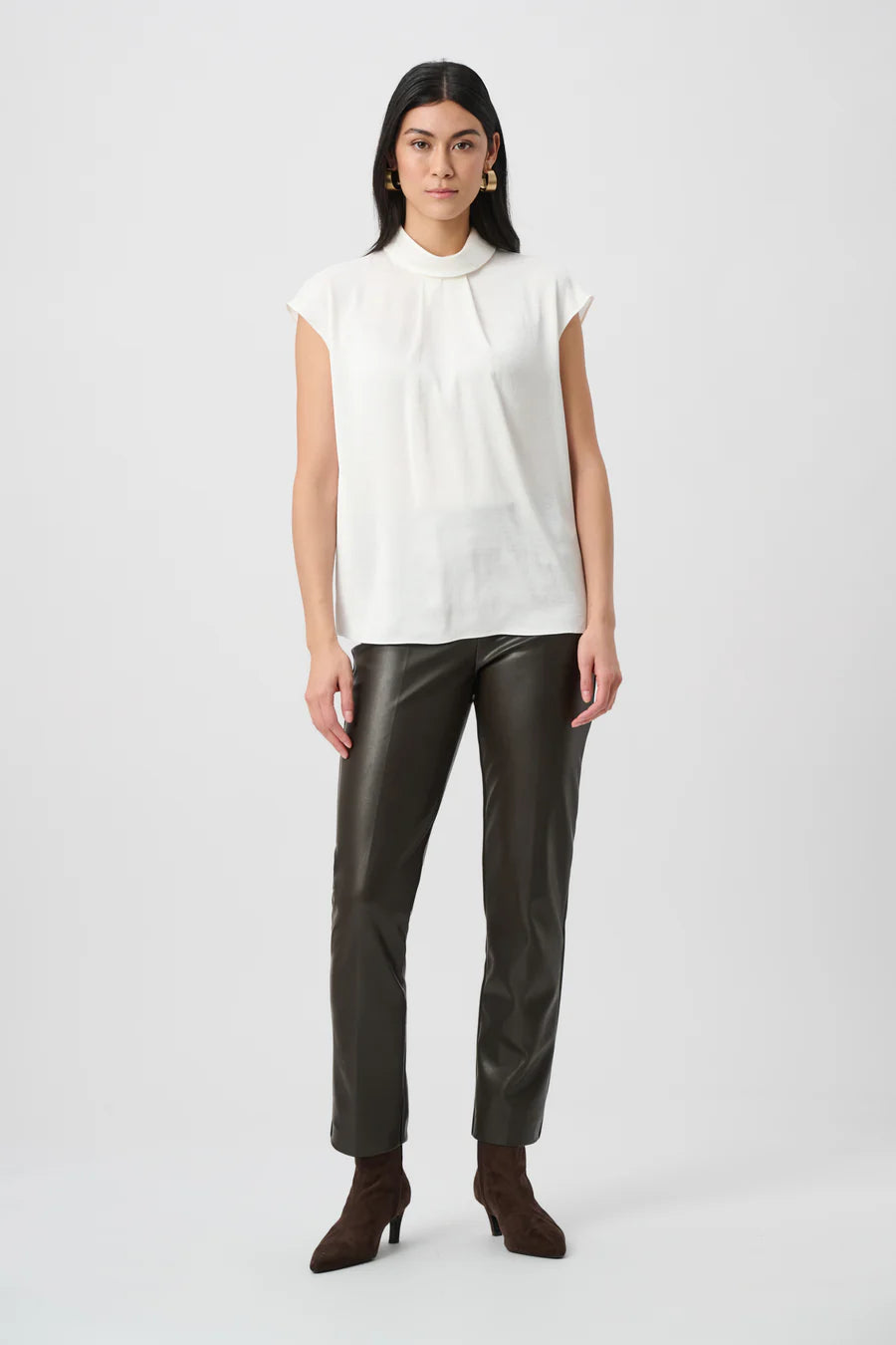 263022 Top Satin Turtleneck