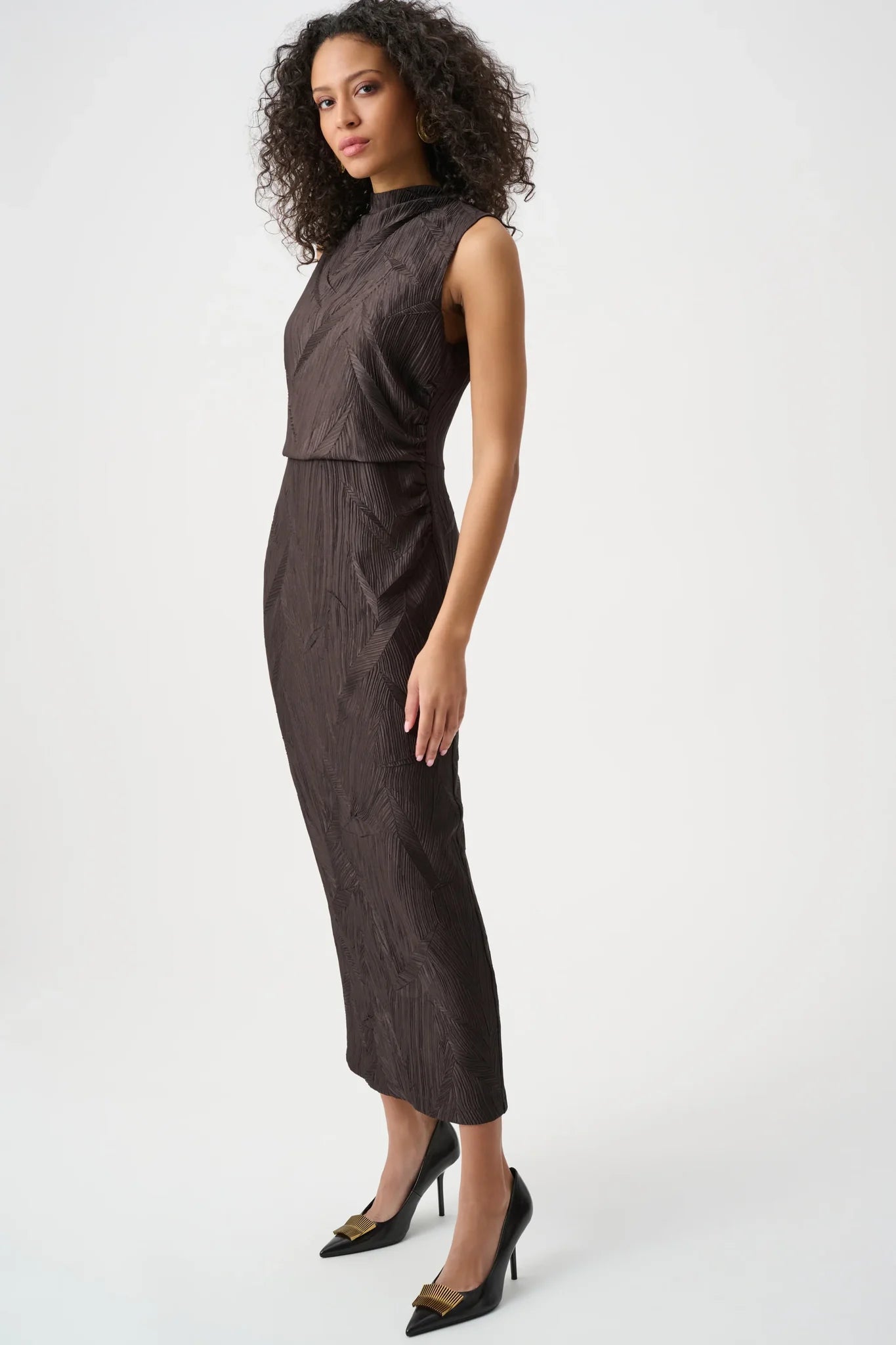 263147 Midi Dress Satin Sleeveless