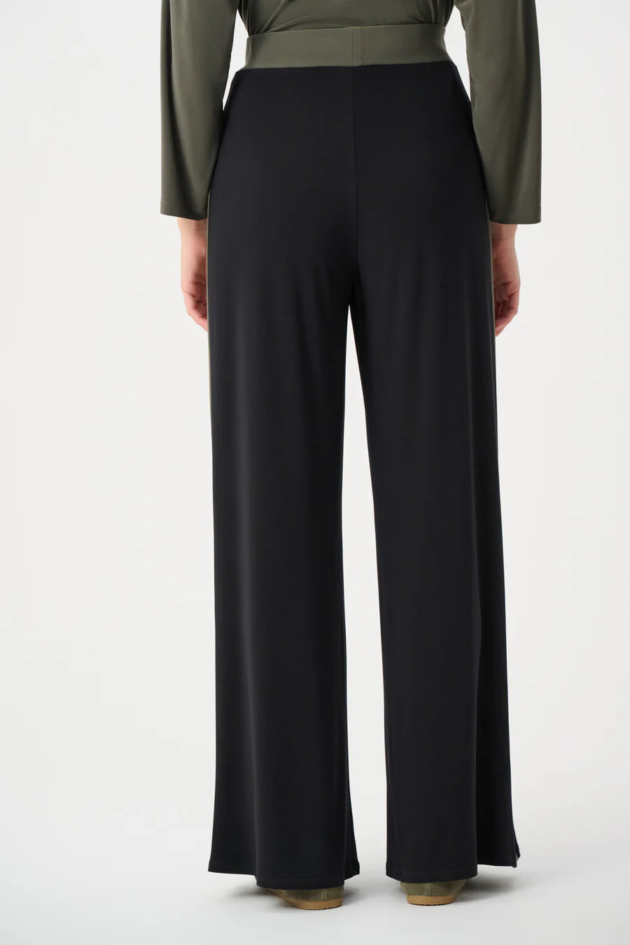 263607 Trousers Wide Leg Black/Avocado