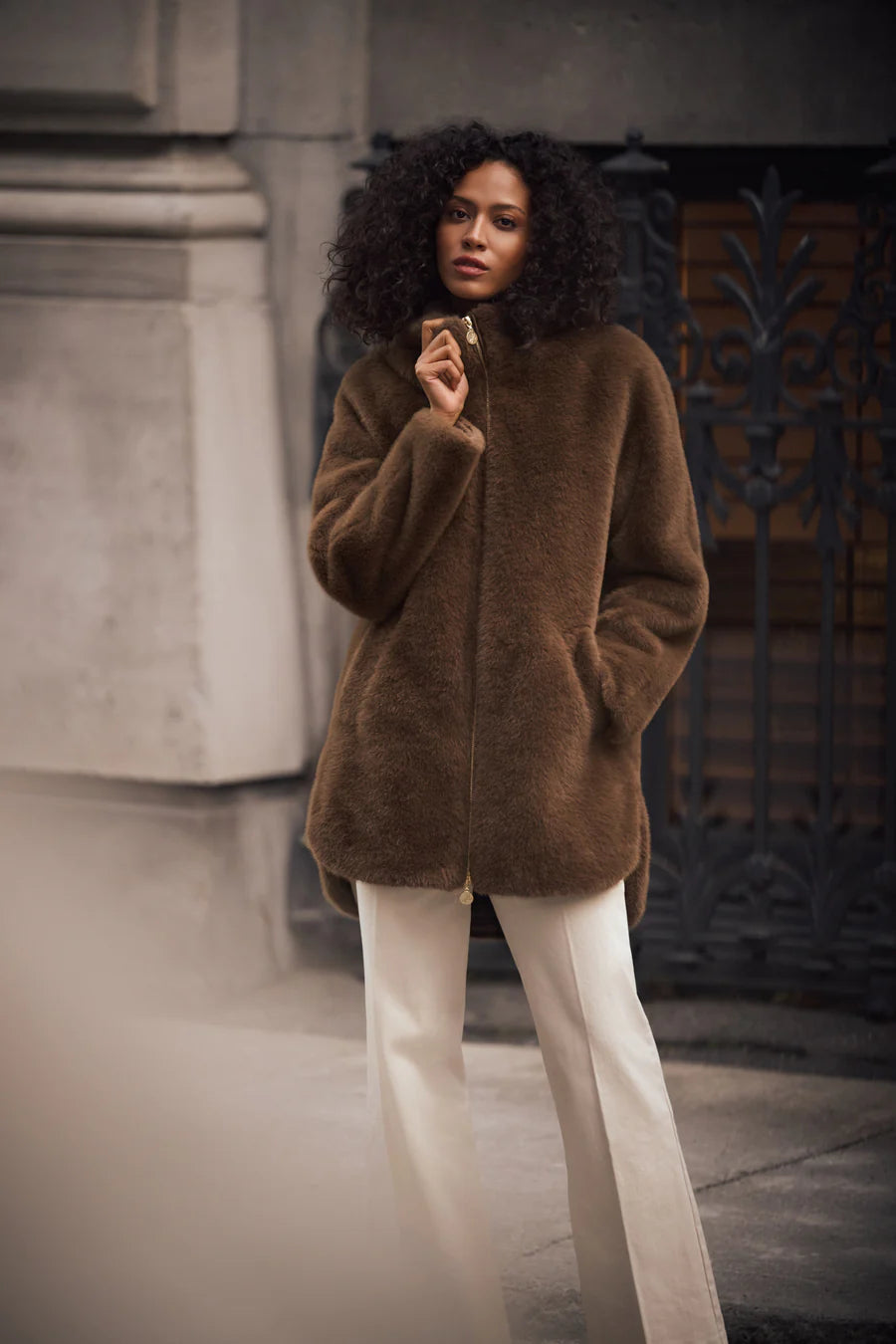 263914 Coat Dark Mink
